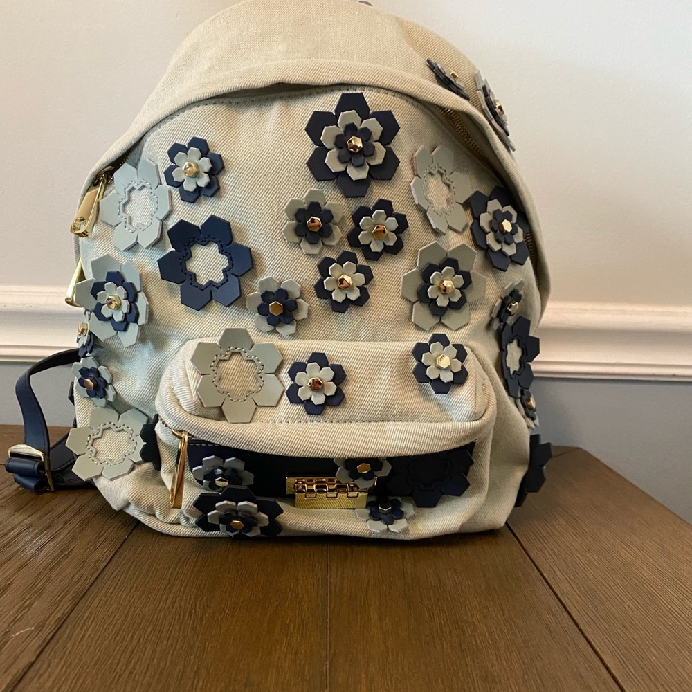 EUC - Zac Posen Limited Edition Floral Jean Backpack